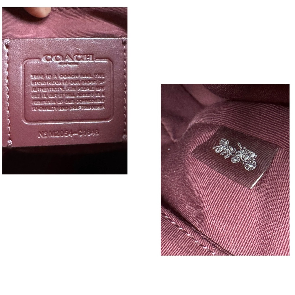🍒 COACH Authenticated Leather Ellie File  Crossbody in Garnet Red 🍒 - Picture 13 of 14